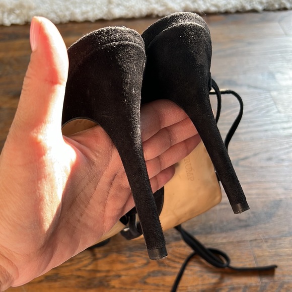 ✨HOST PICK✨ IVANKA TRUMP HEATHER BLACK SUEDE CAGED HIGH HEEL SANDALS - SIZE 8.5 - Picture 6 of 6